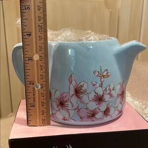 Alfred Blue and Pink Ceramic Teapot